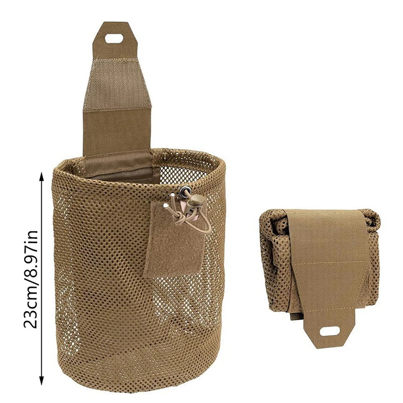 Hunting Bag Micro Folding Compact Dump Pouch Mini Foldable Mesh Bag Molle System Storage Bag Outdoor Sport Camping Hiking