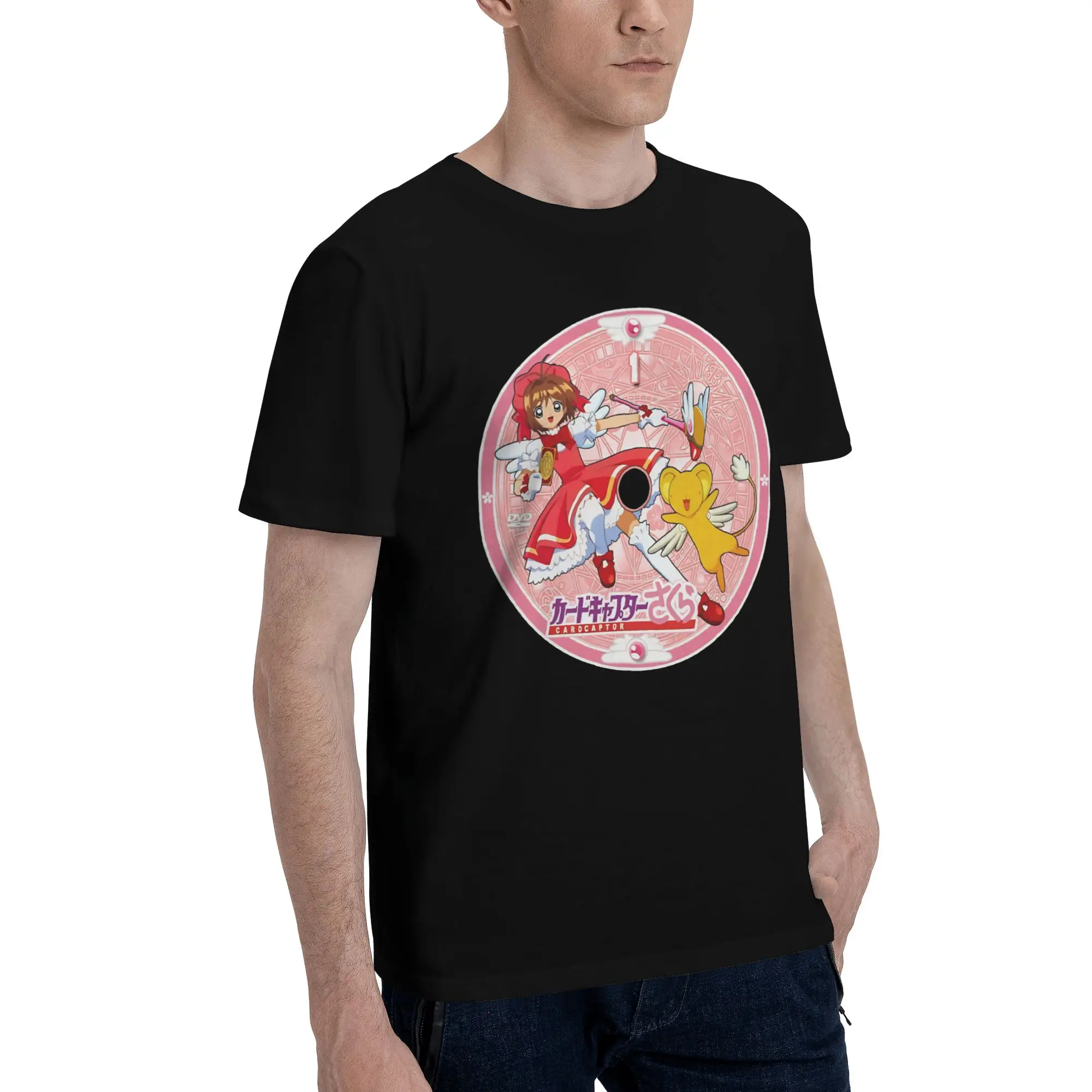 CCS  Novelty Graphic 100% Cotton T-Shirt Bandai Cardcaptor Sakura Tees Tops For Men