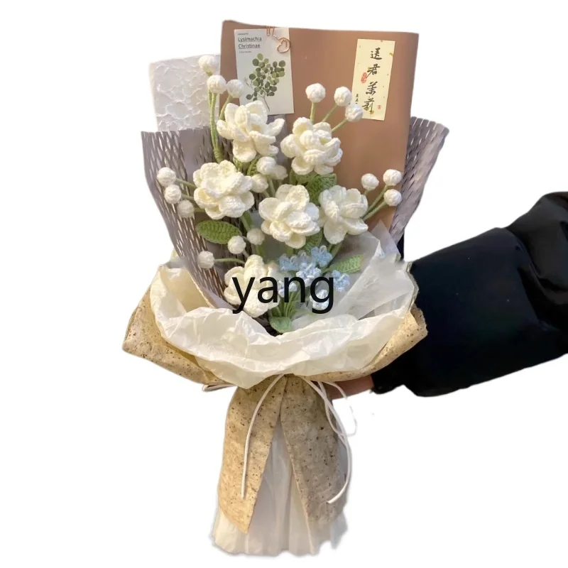 

Yjq finished product hand-woven wool bouquet simulation jasmine big flying swallow bouquet home flower arrangement