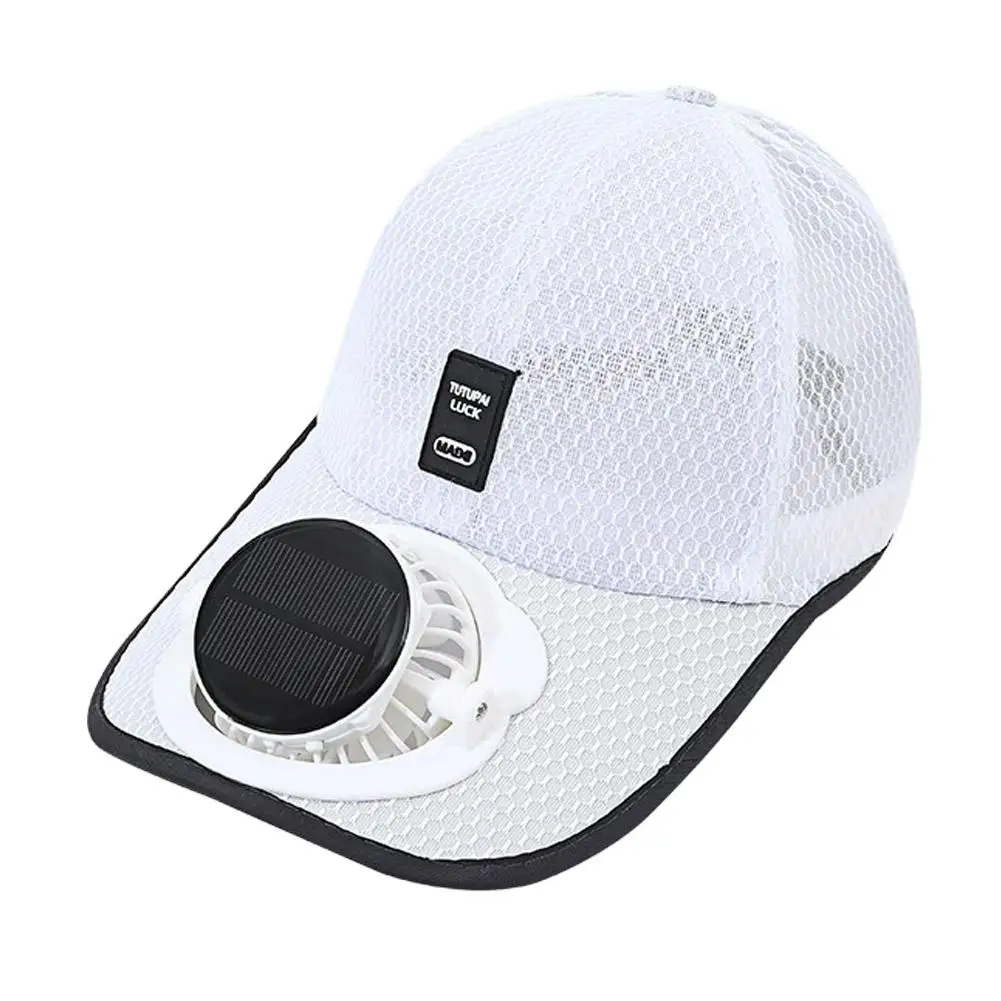 Atmungsaktiver Sonnenhut mit Solarventilator, Sonnenschutz-Baseballkappe mit Solarventilator, USB-Ladeventilator, Outdoor-Sonnenhüte, Sonnenschutzkappen
