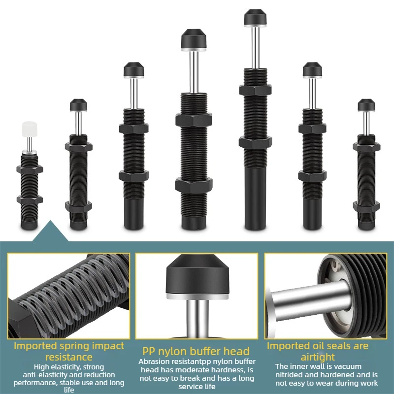 AC ACA Hydraulic Shock Absorber 0806/1008/1412/1210/1416/2020-2 Damper for Industrial Automation Robot Pneumatic Cylinder