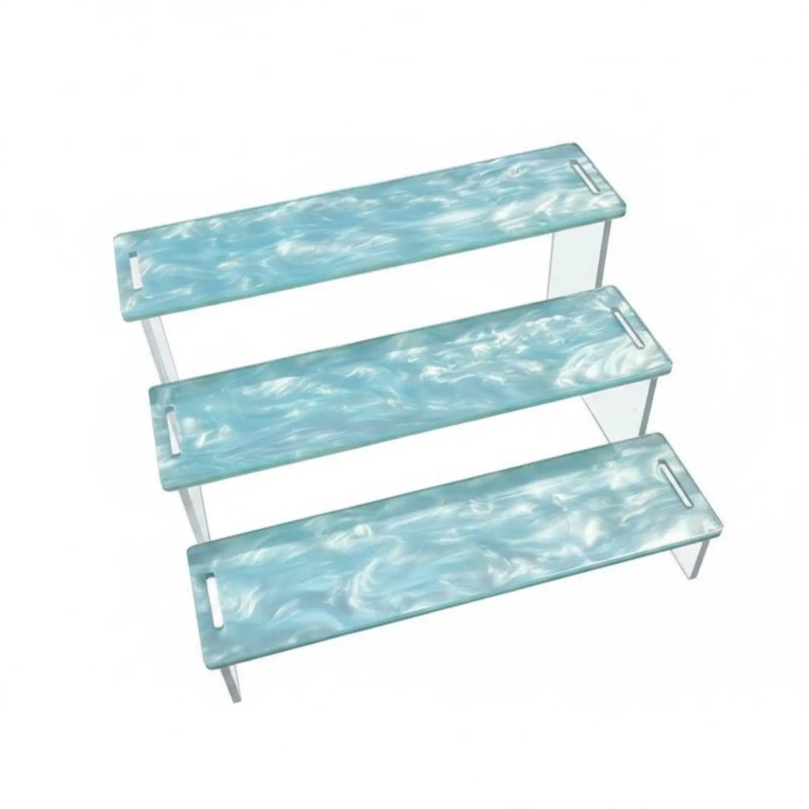 Display Shelf Wave Pattern Display Rack Tiered Design Anime Figure Stand