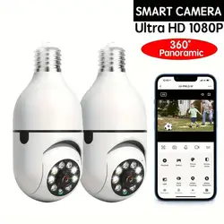 5G Bulb E27 Surveillance Camera Full Color Night Vision Automatic Human Tracking Zoom Indoor Security Monitor Wifi Camera