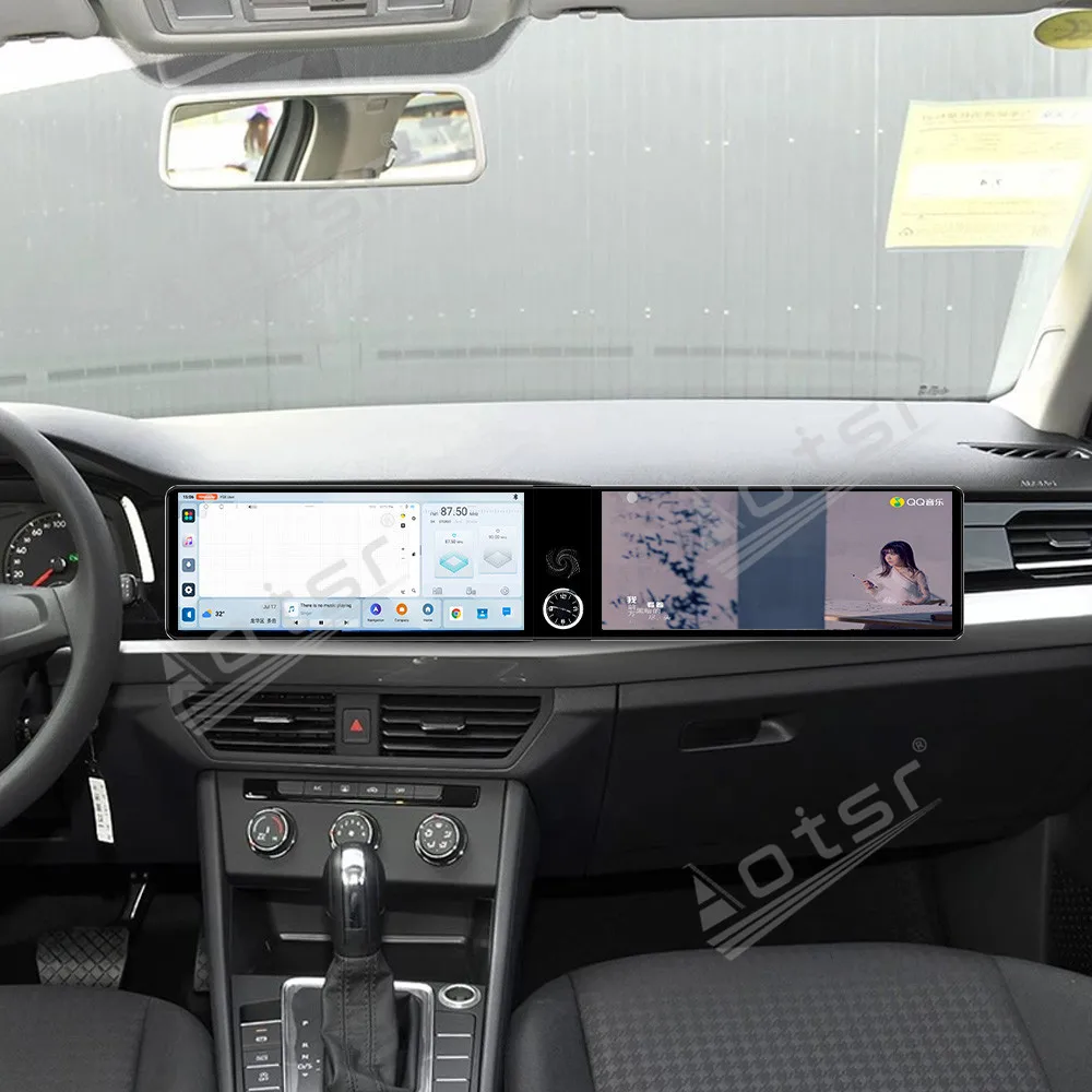 Dual 12.3 Inch In-Dash TouchScreen Car Radio GPS Navigation Stereo For Volkswagen Bora 2019-2022 Multimedia CarPlay Android Auto
