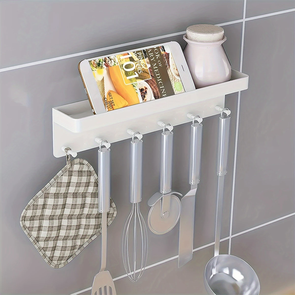 Wall-mounted Shelf Sundries Organizer Hanging Storage Key Rack Stand Home Decorative Storing Hanger Key Towel Holder Key Board