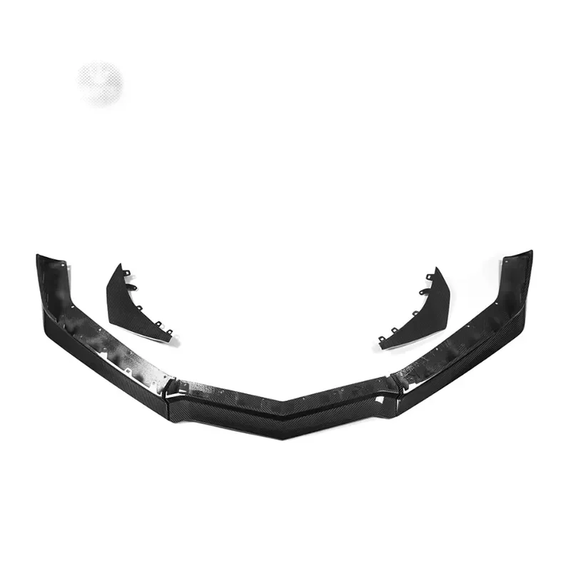 New OEM Style Carbon Fiber Front Bumper Lip Splitter with Duckbill Plate Set for Corvette C8 Z06 2022 Plus