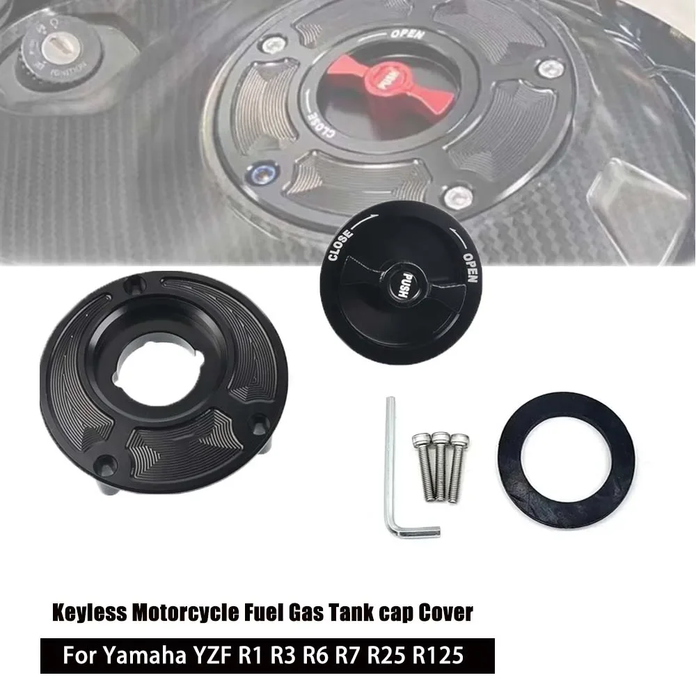 

Для Yamaha YZF R1 R3 R6 R7 R25 R125 2010-2023 2022, крышка топливного бензобака мотоцикла без ключа