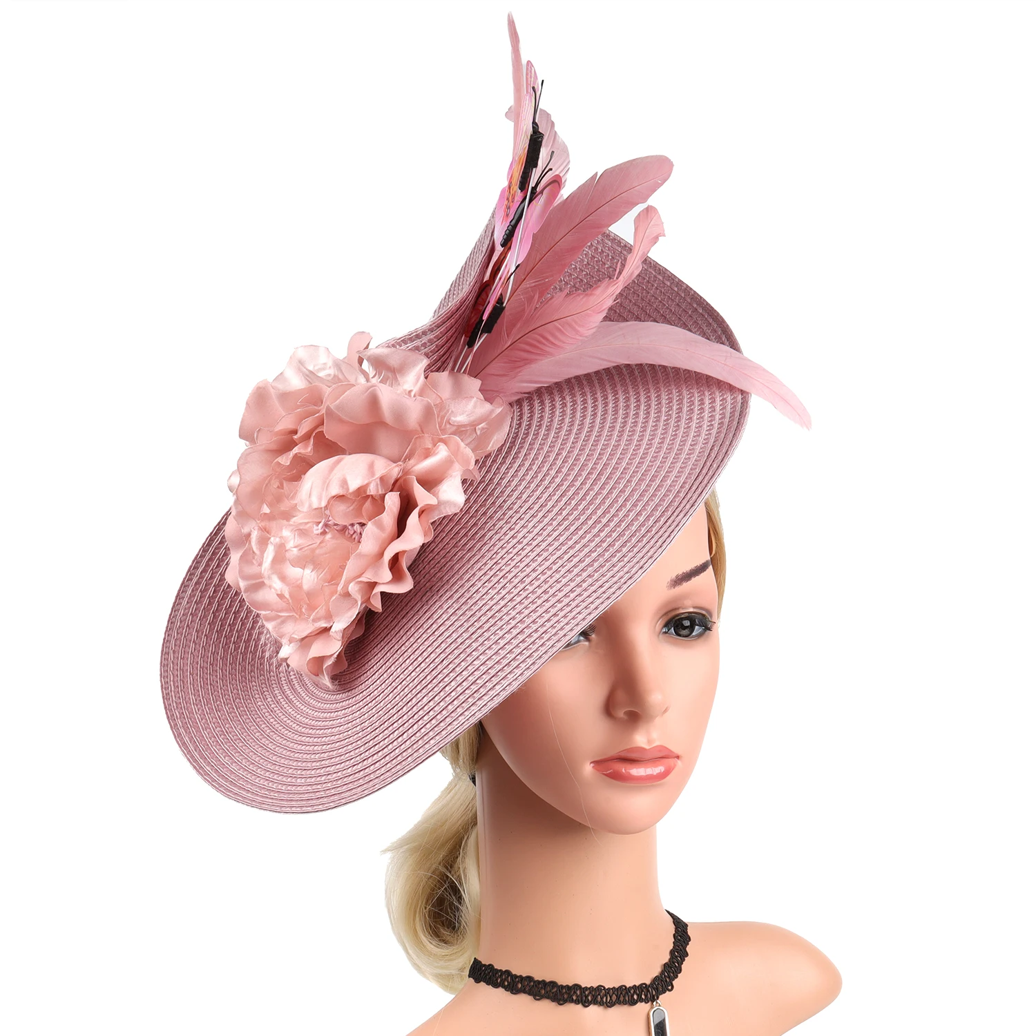 Fashion Elegant Butterfly Flowers Exaggerated Fascinator Hat Tea Party Kentucky Derby Hat Fascinator  Headband for Cocktail