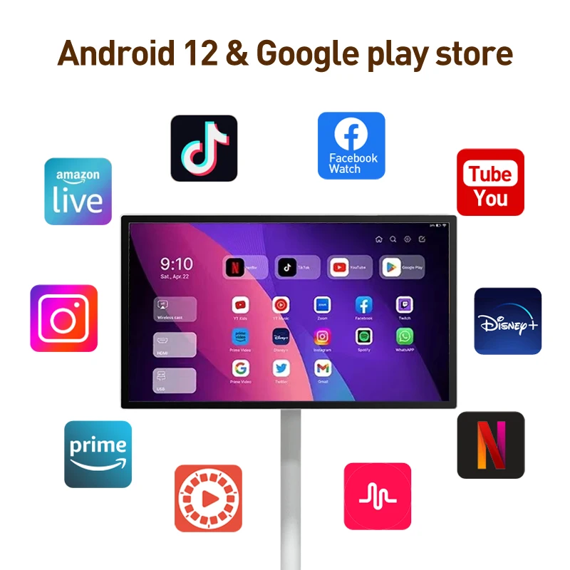 JCPC Bestie Tv المحمولة 21.5 بوصة الرقمية الصغيرة Led جهاز عرض تلفزيون محمول ذاكرة كاملة ل Ios أندرويد ويندوز الكمبيوتر اللوحي التلفزيون الذكي #3