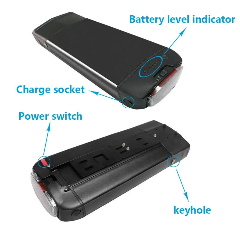 24v 36v 48v Rear Rack E-Bike lithium battery Pack 10.4Ah 13Ah 20Ah 24Ah For Phylion XH370-13J Joycube wall-es E-Bike Batteries