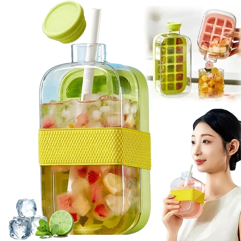 

Reusable Ice Storage Box Portable Soft Bottom Pressing Ice Cube Mold Square Fruit Ice Cube Maker Tray Kitchen Tool Accessories