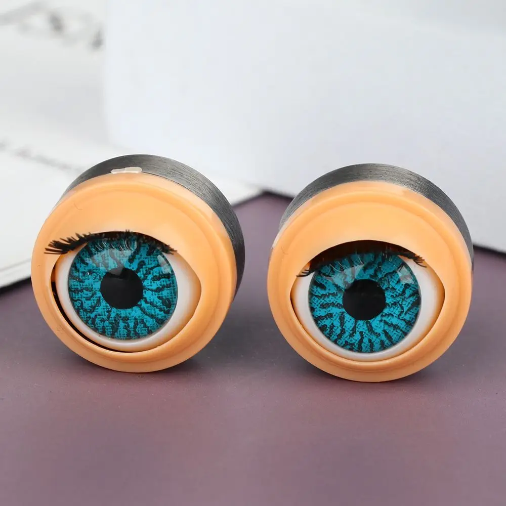 Doll Activity Eyes Doll Eye Accessories with Eyelashes Doll Rolling Eyeballs Simulation Active Eyeball DIY Doll Eyes