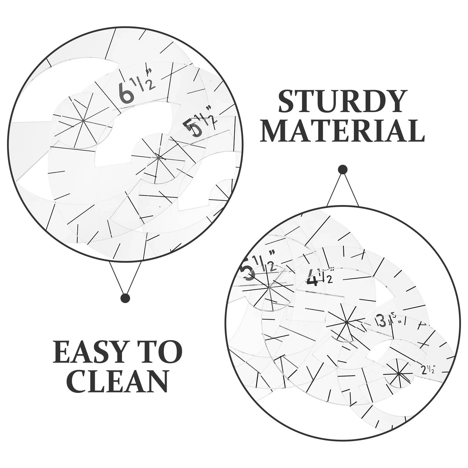 5 قطعة مسطرة خياطة اللحف الأكريليك خليط لتقوم بها بنفسك قالب متين مقاومة للاهتراء قياس دقيق لوازم الخياطة مسطرة الخياطة