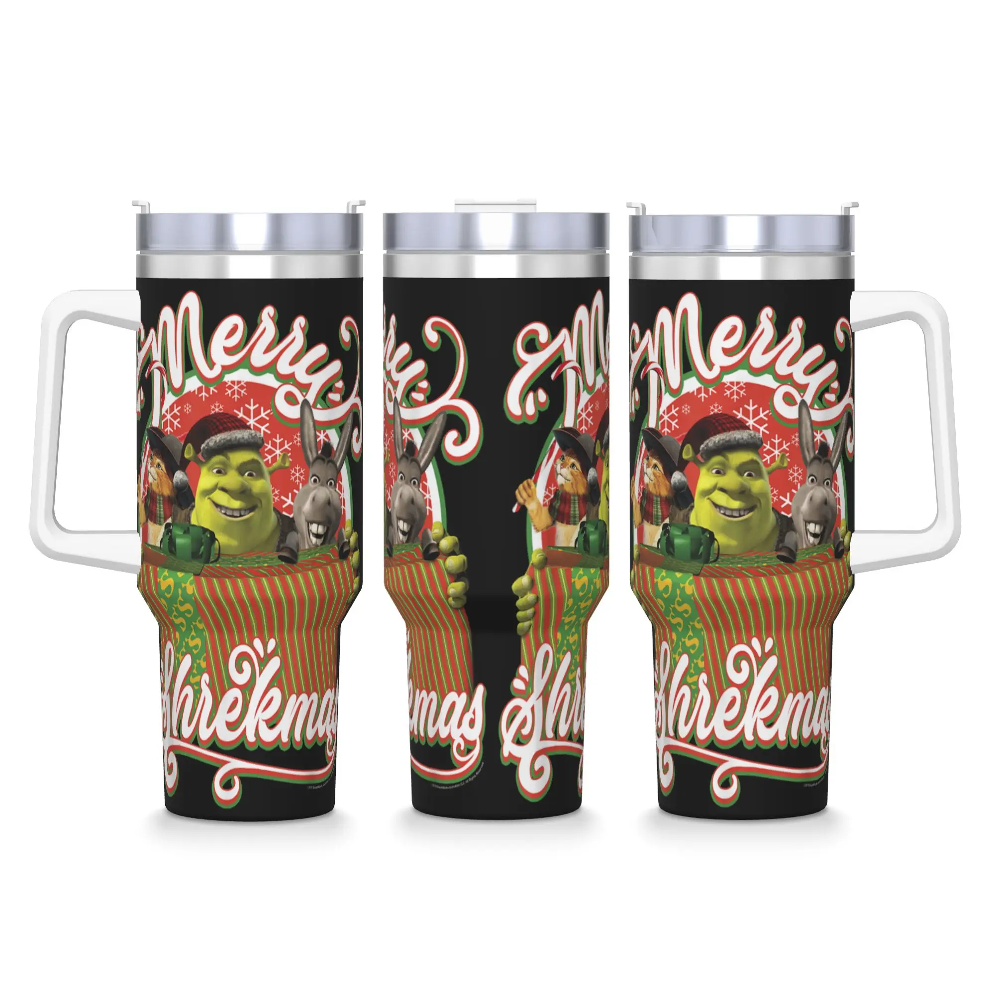 

Shrek Group Shot Merry Shrekmas Tumbler Cold and Hot Water Bottle Portable Stainless Steel Thermal Cups Custom Driving Mugs Cup