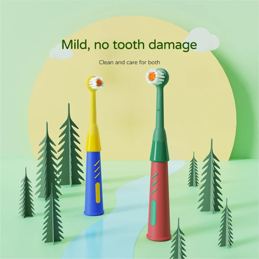 10 عبوات من فرشاة الأسنان ذات الشعيرات الناعمة للأطفال هدية عيد الميلاد مكونة من قطعتين برأس فرشاة صغيرة ناعمة على شكل رسوم كرتونية