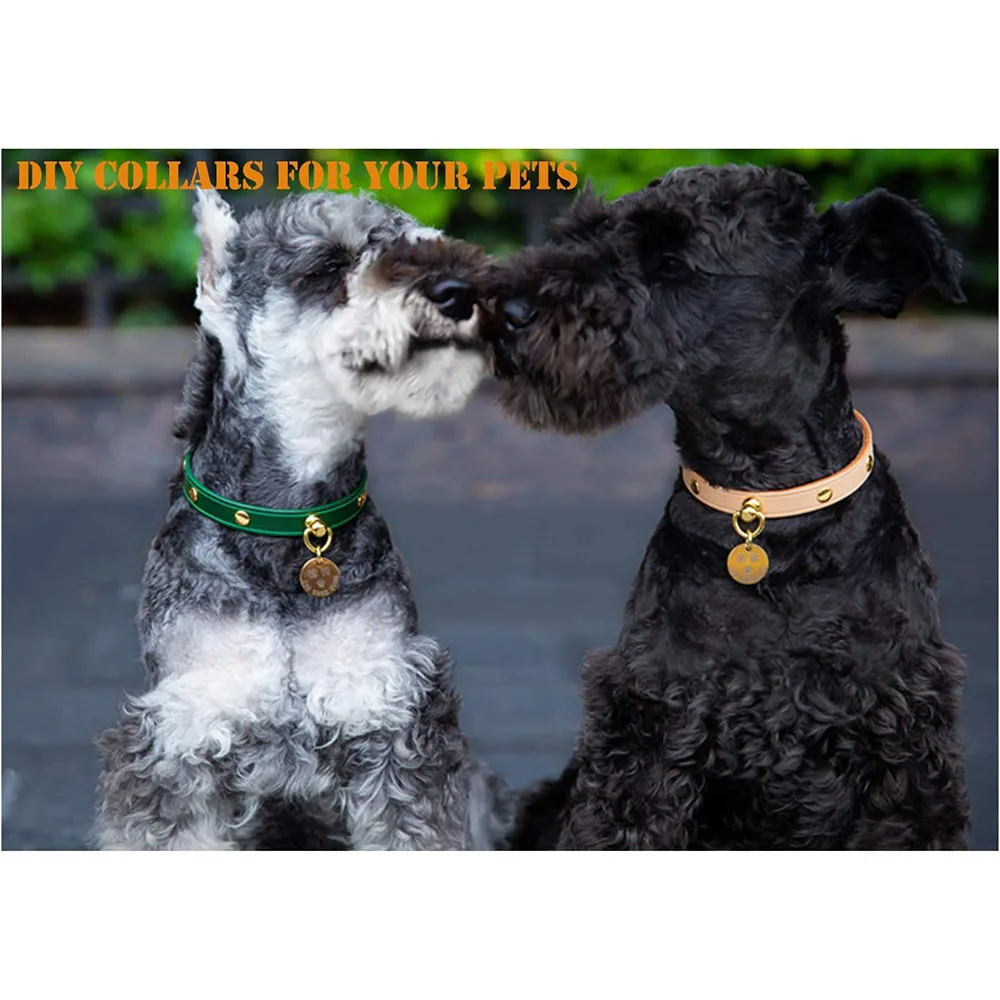 NINDEJIN 10sets OD4mm Brass Chicago Screw Leather Rivets Belt Screw M3 Bookbinding Screw Rivet Nails for DIY Jean Belt Handbag