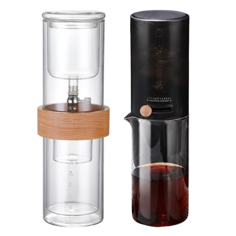547F Glass Coffee Serving Set for Breakfast Table and Home Coffee Corner, Clear Body View for Pouring and Daily Use