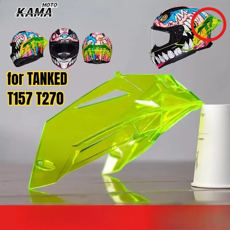 T157 Spoiler for TANKED T270 Helmet Tail Wing Parts Aerodinámica Replacement Aileron Pour Casque Moto Helmet Accessories
