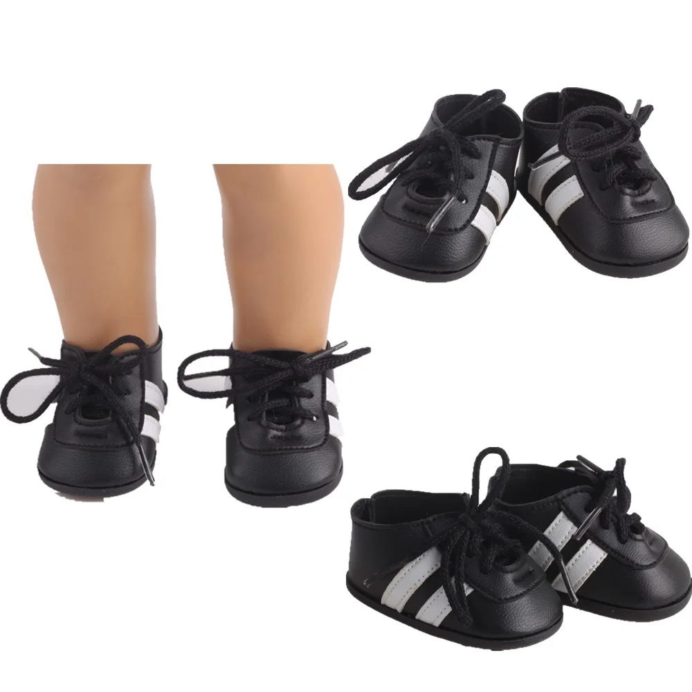 7 Cm Lace-Up Sneakers Pop Kleding Schoenen Accessoires Voor 18 Inch Amerikaanse Pop 43 Cm Baby Pasgeboren generatie Poppen Schoenen, geschenken