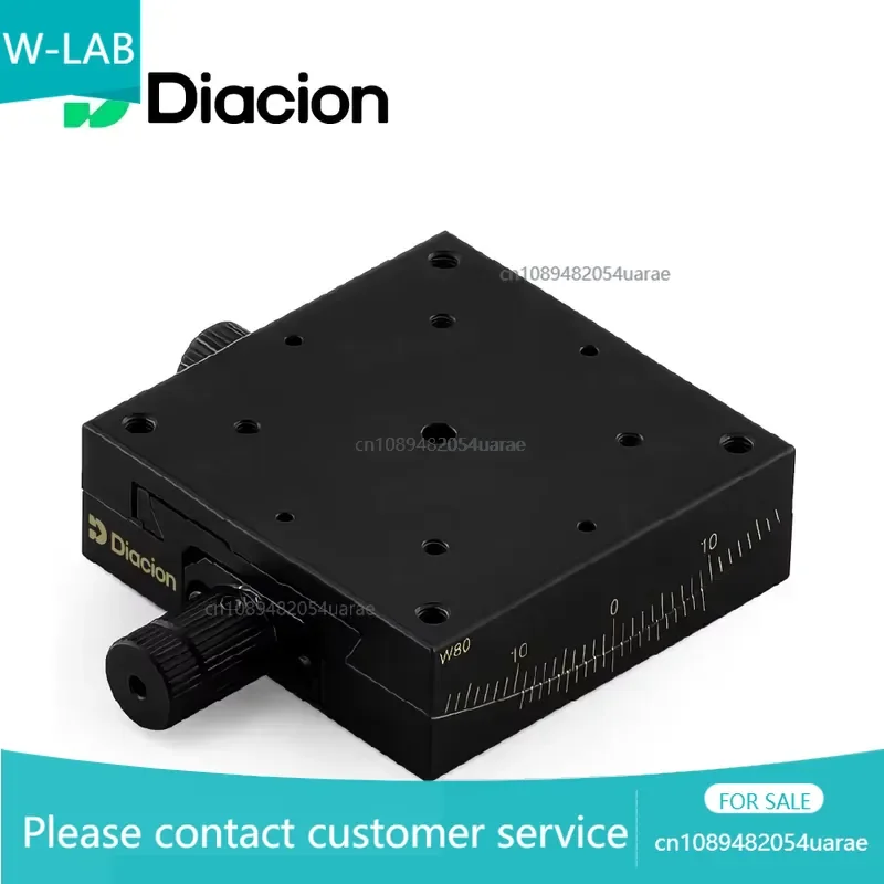 High Load Capacity GTX60-80 TX-axis Worm Gear Manual Goniometer Stage Feed Angle Adjustment Stability Linear Guide Blocks