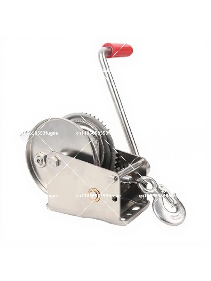 304 Stainless Steel Manual Winch 1200 Lbs 800LBS Hand Winch Upper Lower Two-Way Self-Locking Hanger