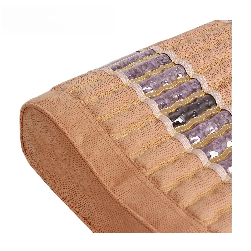 Tappetino per ametista a infrarossi lontani naturali Pietra tormalina di giada 19"L * 12"L * 4"H (morbido) Produttore Cuscino per massaggio al collo in memory foam
