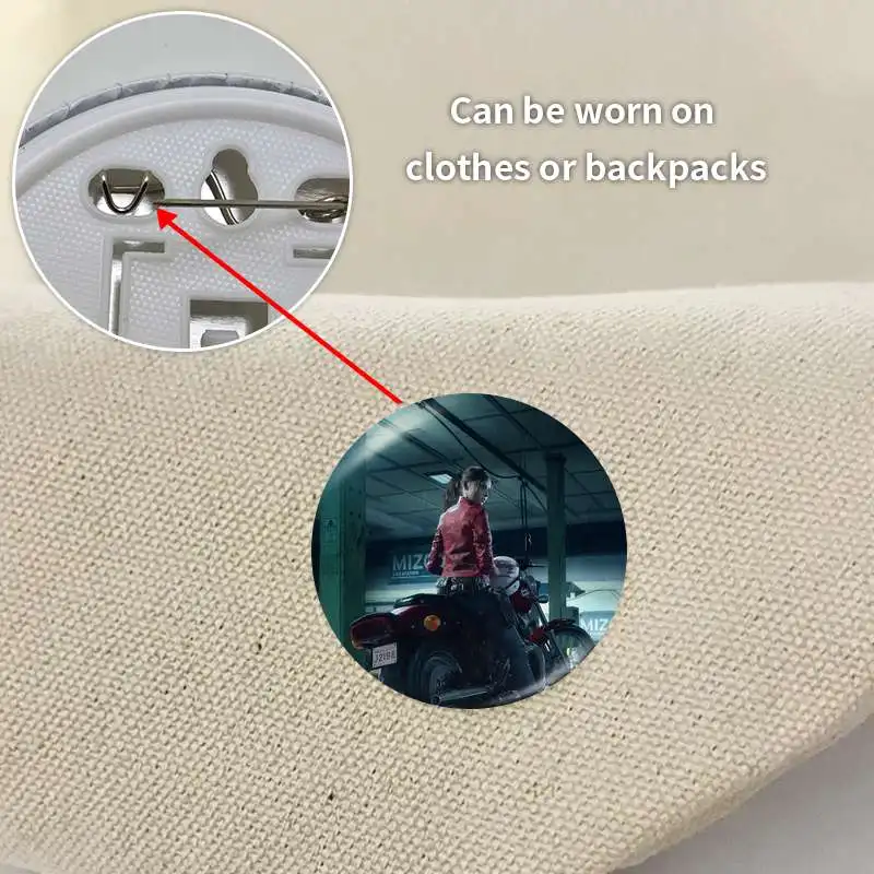 شارة شخصية أنمي لعبة ريدفيلد كلير ، ملحقات مرساة بروش ، موضة معدنية ، إكسسوارات تذكارية ، قلادة #4