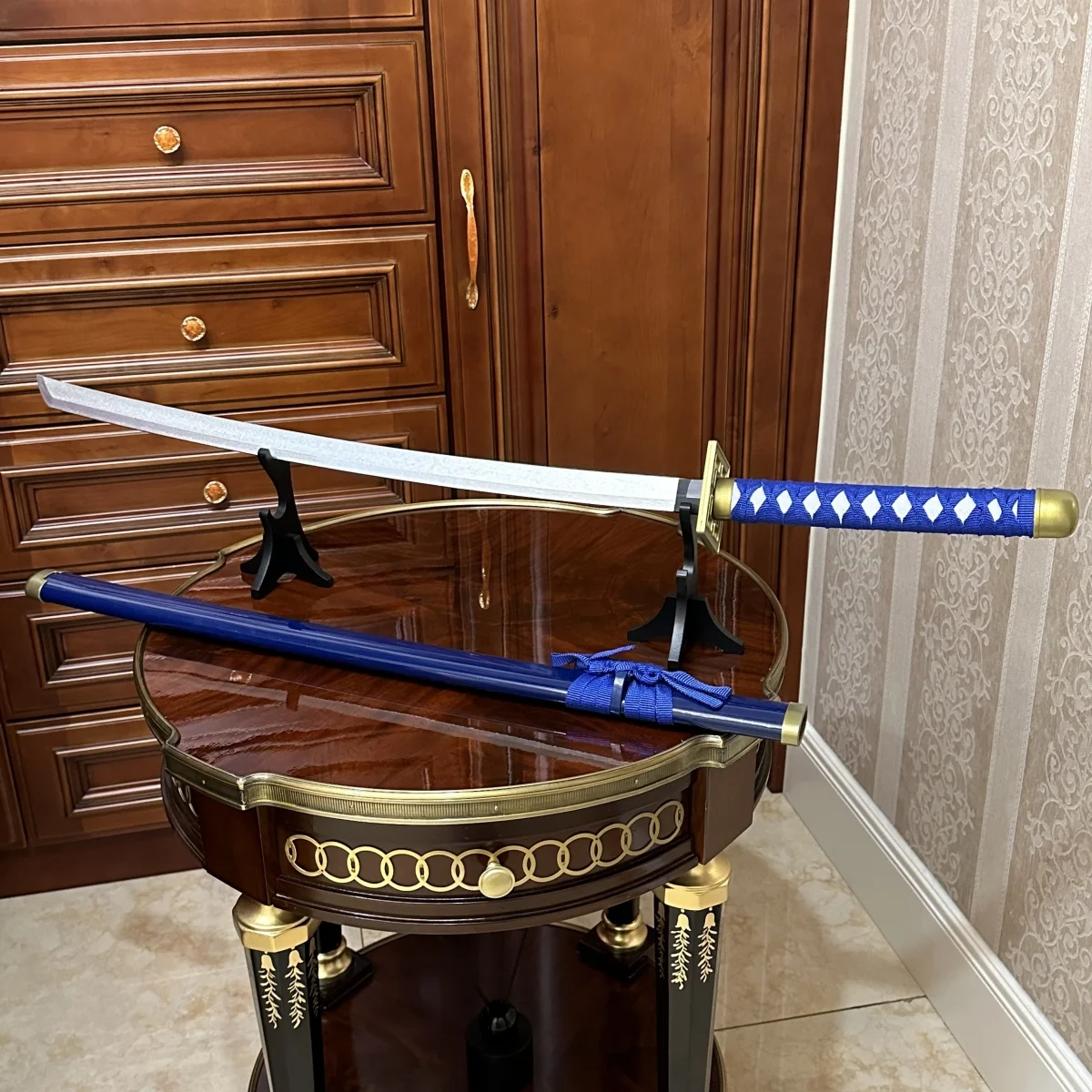 39.3 بوصة بليتش كوتشيكي باياكويا خشبية كاتانا السيف نينجا سكين الأصلي الساموراي صابر كاتانا صابر تأثيري اكسسوارات الدعامة لعبة