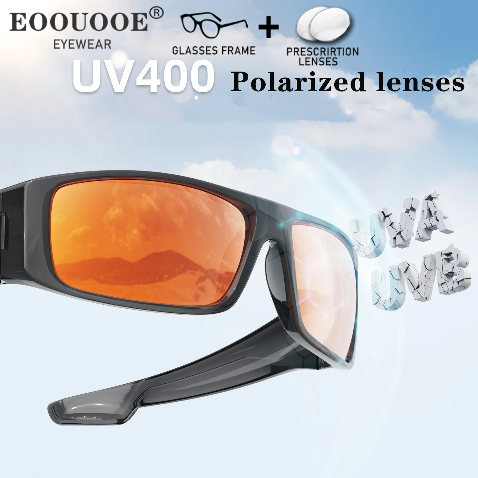 

Anti-Glare Sports Cycling Sunglasses With Myopia Polarized Prescription Lenses Men Eyeglasses TR90 Ocular Sun Glasses Outdoors
