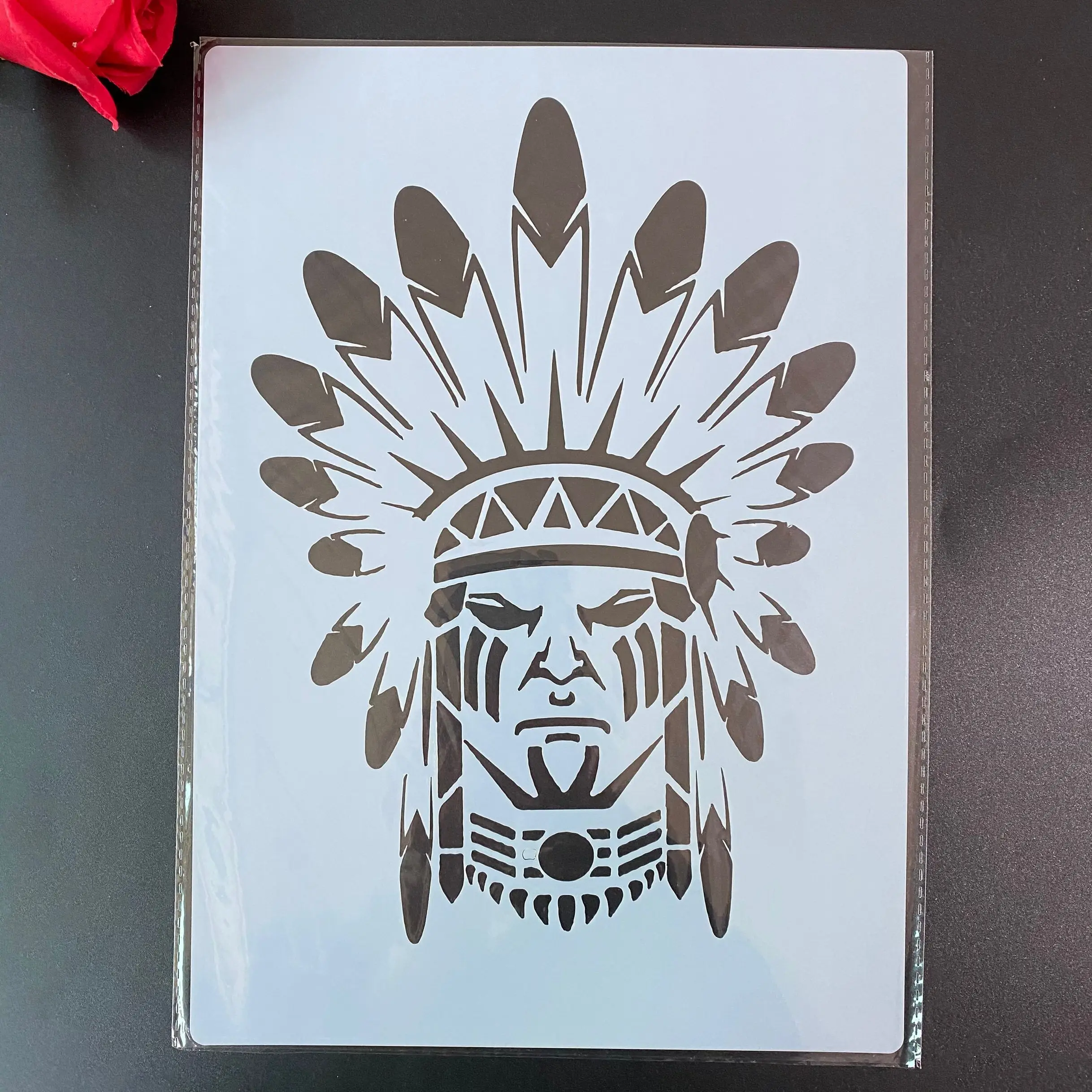 DIY Stencils Wall Painting Scrapbook Coloring Embossing Album Decorative Paper Card Template A4 29 * 21cm Chief Mandala