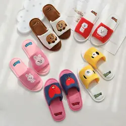 Autumn New Bt21 Kawaii Anime Baby Plush Series 35-38 Yards Cute Cartoon Soft Non-Slip Indoor Slippers Girl Gift