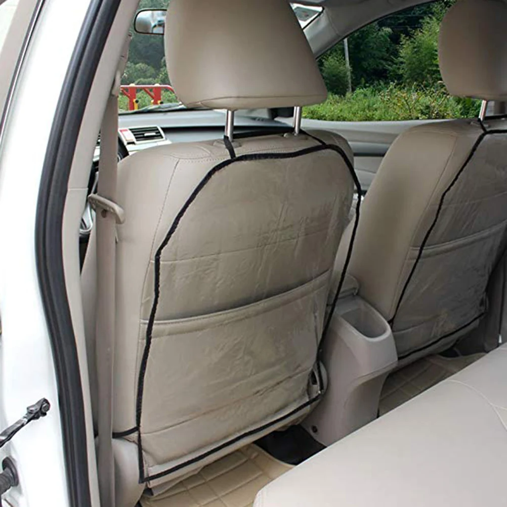 

2pcs Car Seat Back Protector Kids Anti-kick Mat Waterproof Easy Clean Transparent Seat Cover Auto Accessories