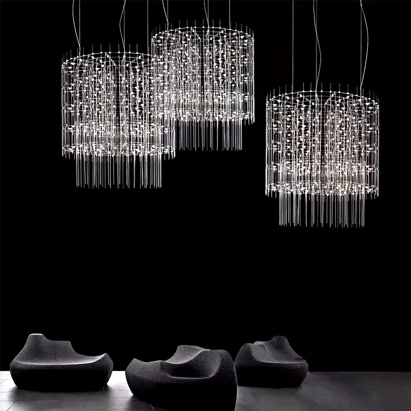 

Modern Acrylic Pendant Lamps Nordic Shining Chandelier Pendant Lights Fixture Dining Room Home Villa Loft Hanging Lamp Lustres