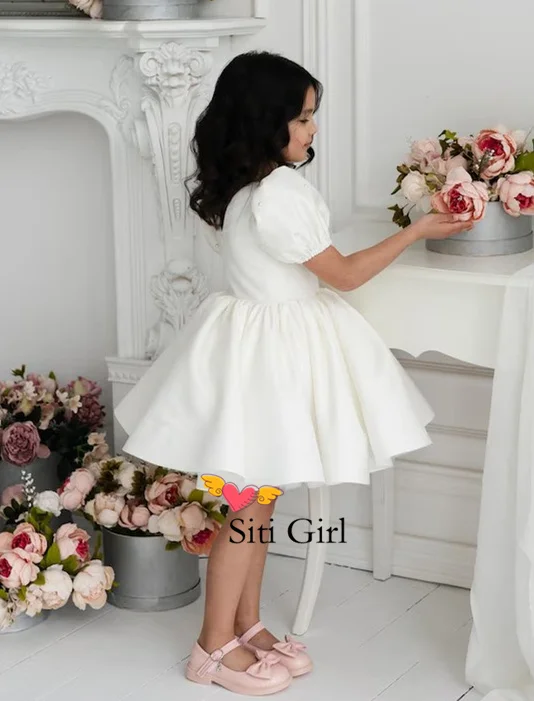 Booma 花ガールドレスプリーツチュールスパゲッティストラップノースリーブウェディングパーティードレス子供女の子ウエディングドレスカスタマイズ