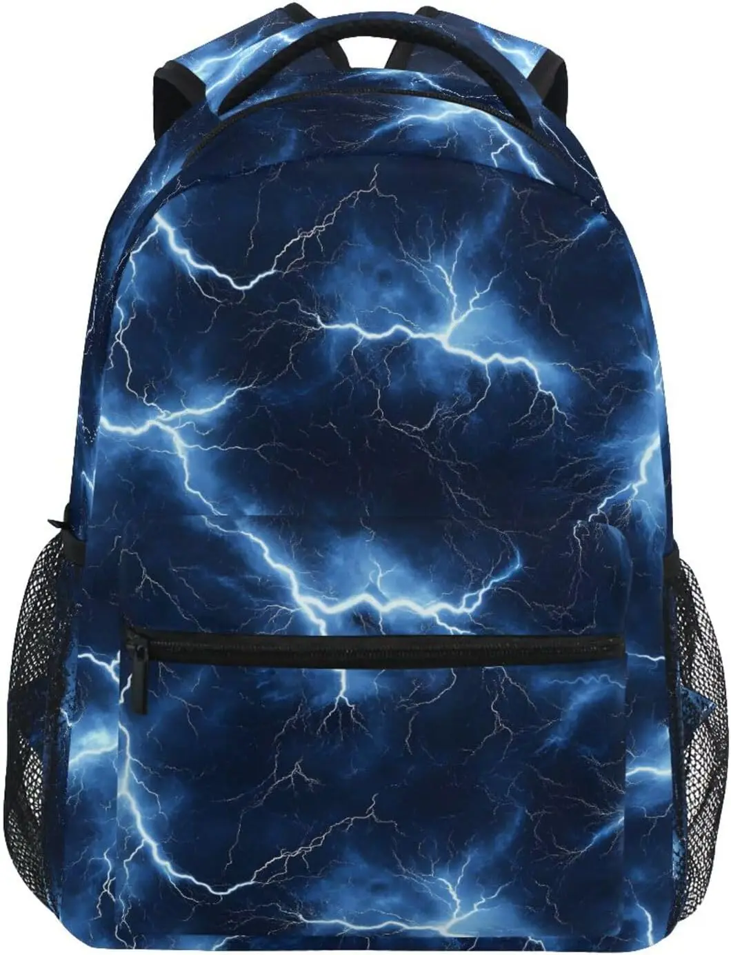 

Kid's School Backpack Lightning Blue Print for Girls Boys, Teens Bookbags Hiking Backpacks