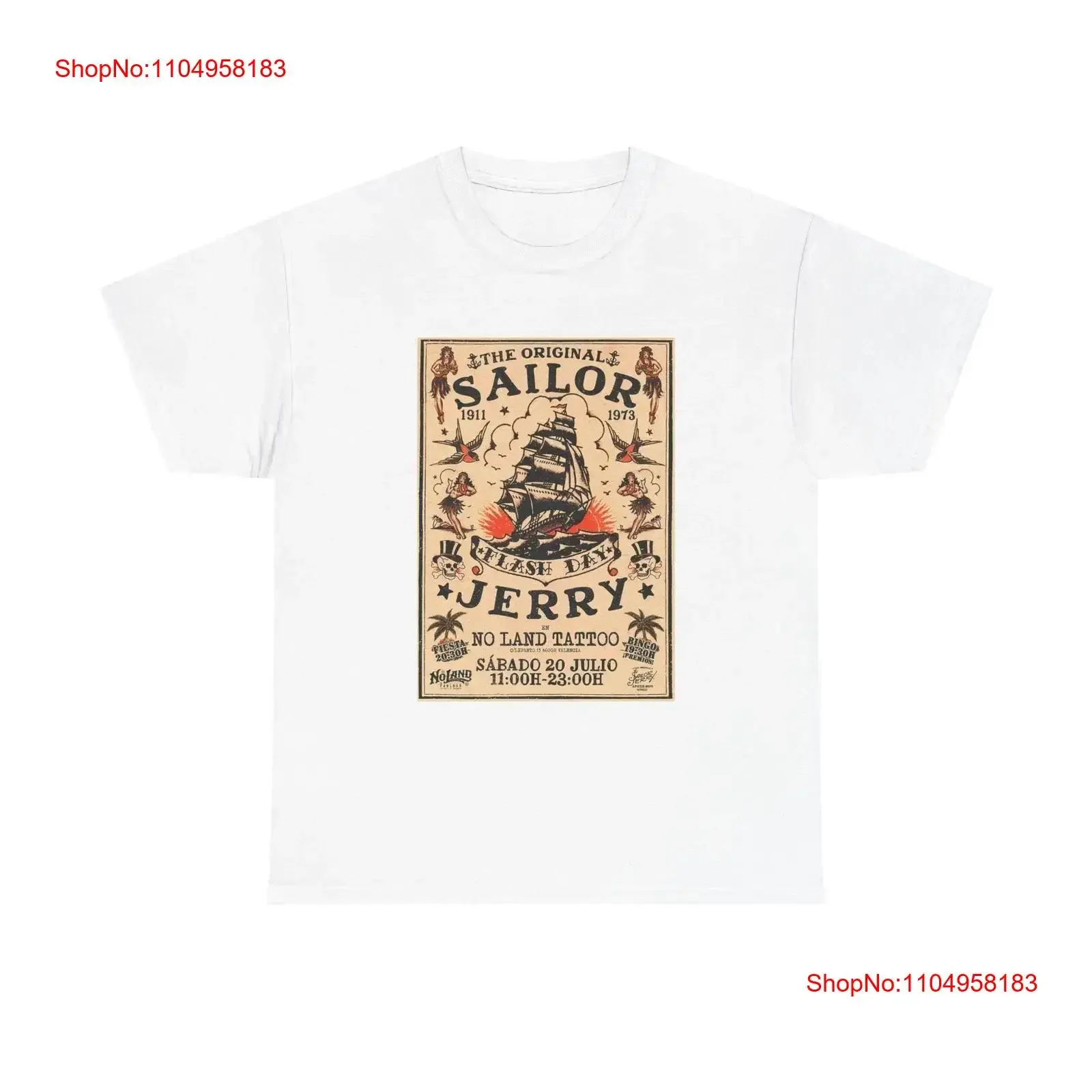 

Sailor Jerry T Shirt Vintage Navy Tattoos Retro Heavy Cotton vintage Washed Casual homme designer clothes streetwear Unisex