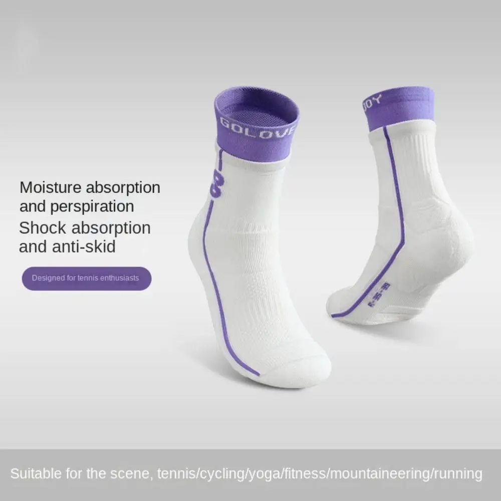 

Fashion Thickened Sports Socks Absorbing Wear-resistant Boneless Socks High elasticity Breathable Mid Tube Socks Running