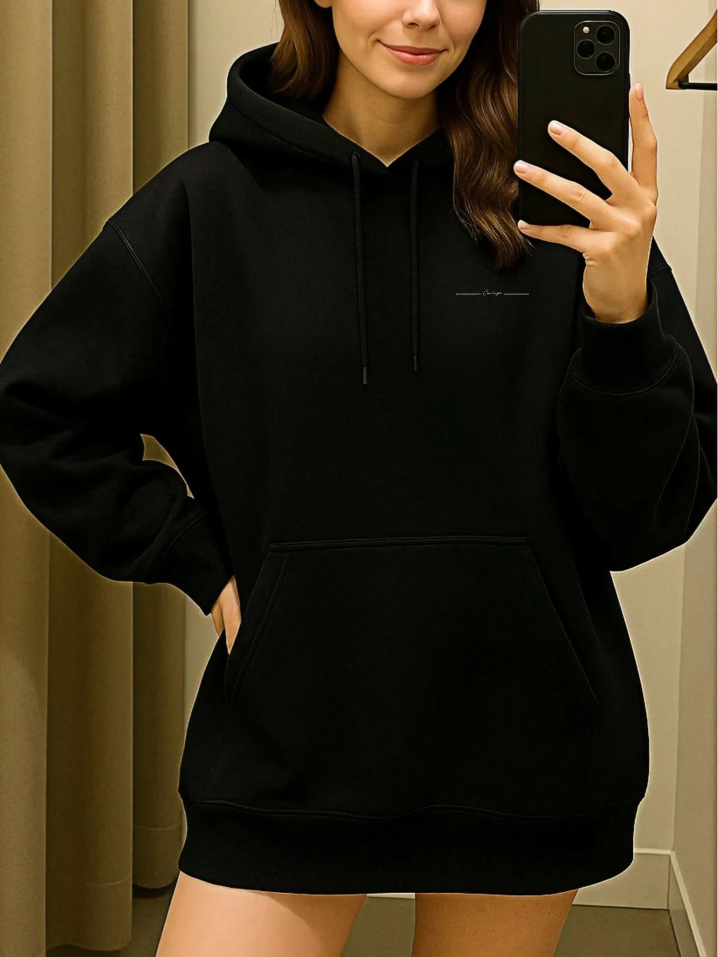 برتقالي - بلوفر بغطاء للرأس برسومات جرافيك للنساء، تصميم جمالي، ملابس يومية غير رسمية، قماش ناعم، للشباب