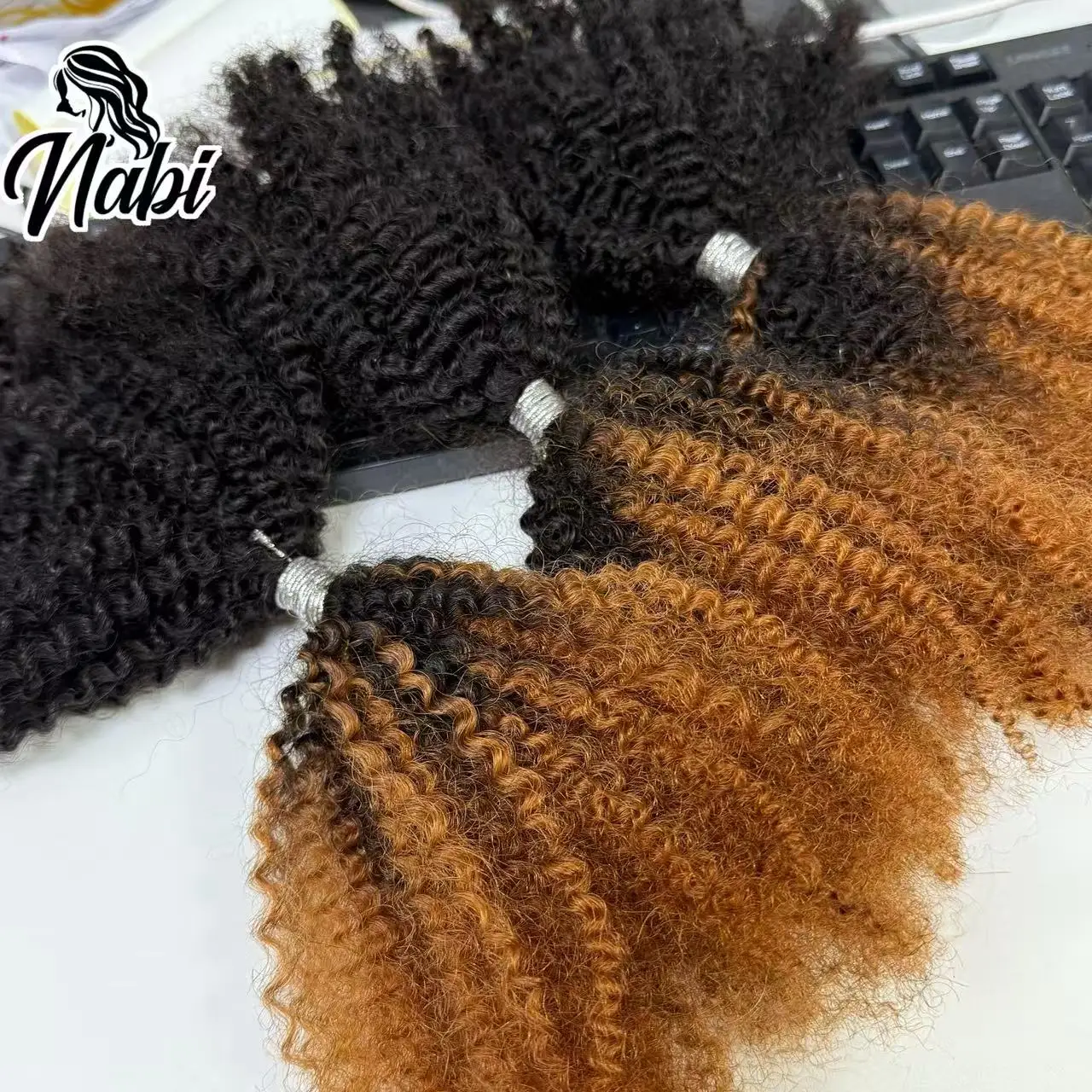 حزم الشعر البشري لضفائر Locs 4C الأفرو غريب مجعد السائبة تمديد جديلة 16 بوصة شعر عذراء الخام غير المجهزة السائبة لا لحمة #6