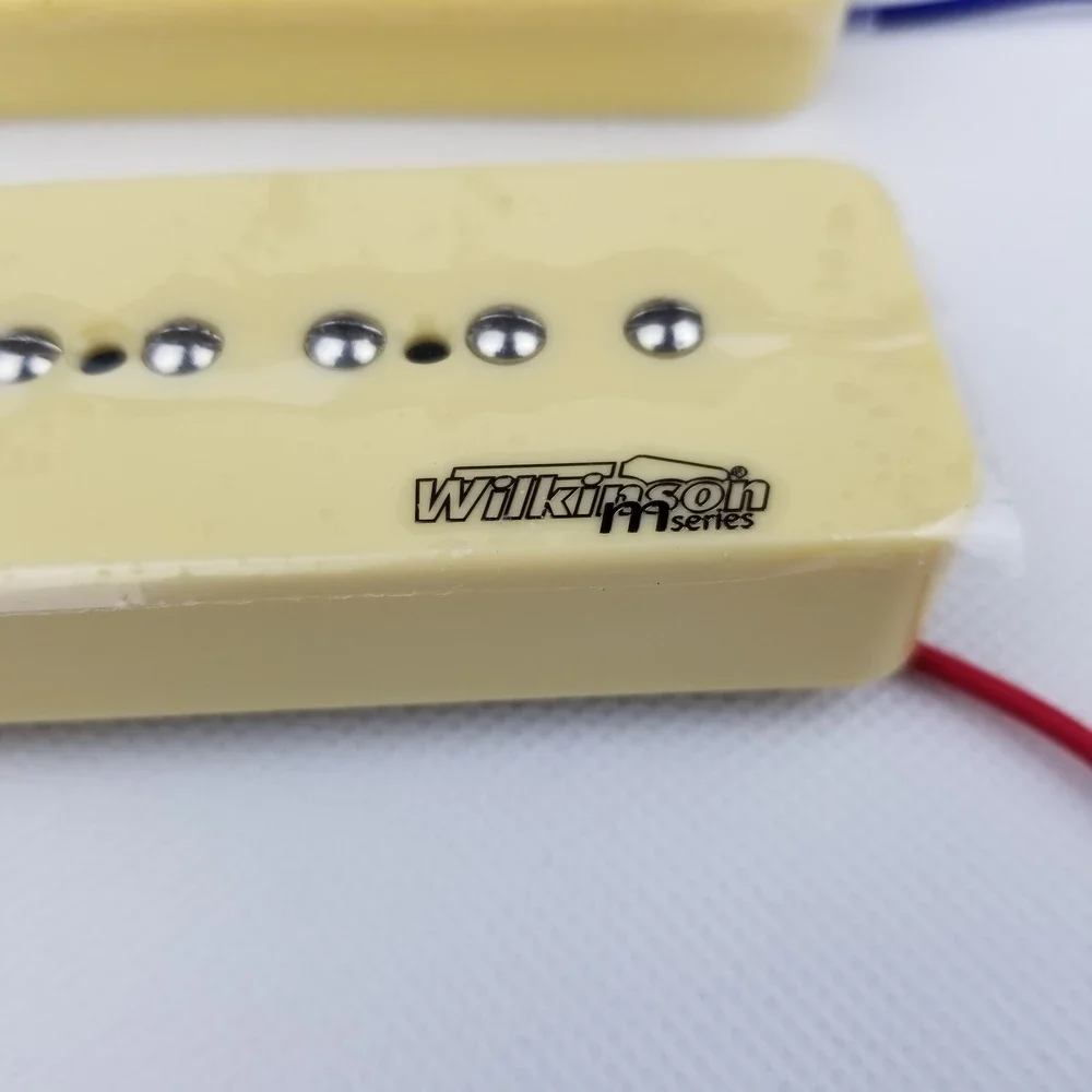 جديد ويلكنسون WO90 1 مجموعة 2 قطعة كريم P90 شريط الصابون لفائف واحدة الرقبة وجسر الغيتار الكهربائي هامبوكر التقاطات