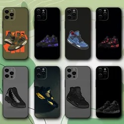 Shoes Sports Basketball Phone Case For iPhone 16,15,14,13,12,11,Pro,X,XS,Max,XR,Plus,Mini Soft Black Cover