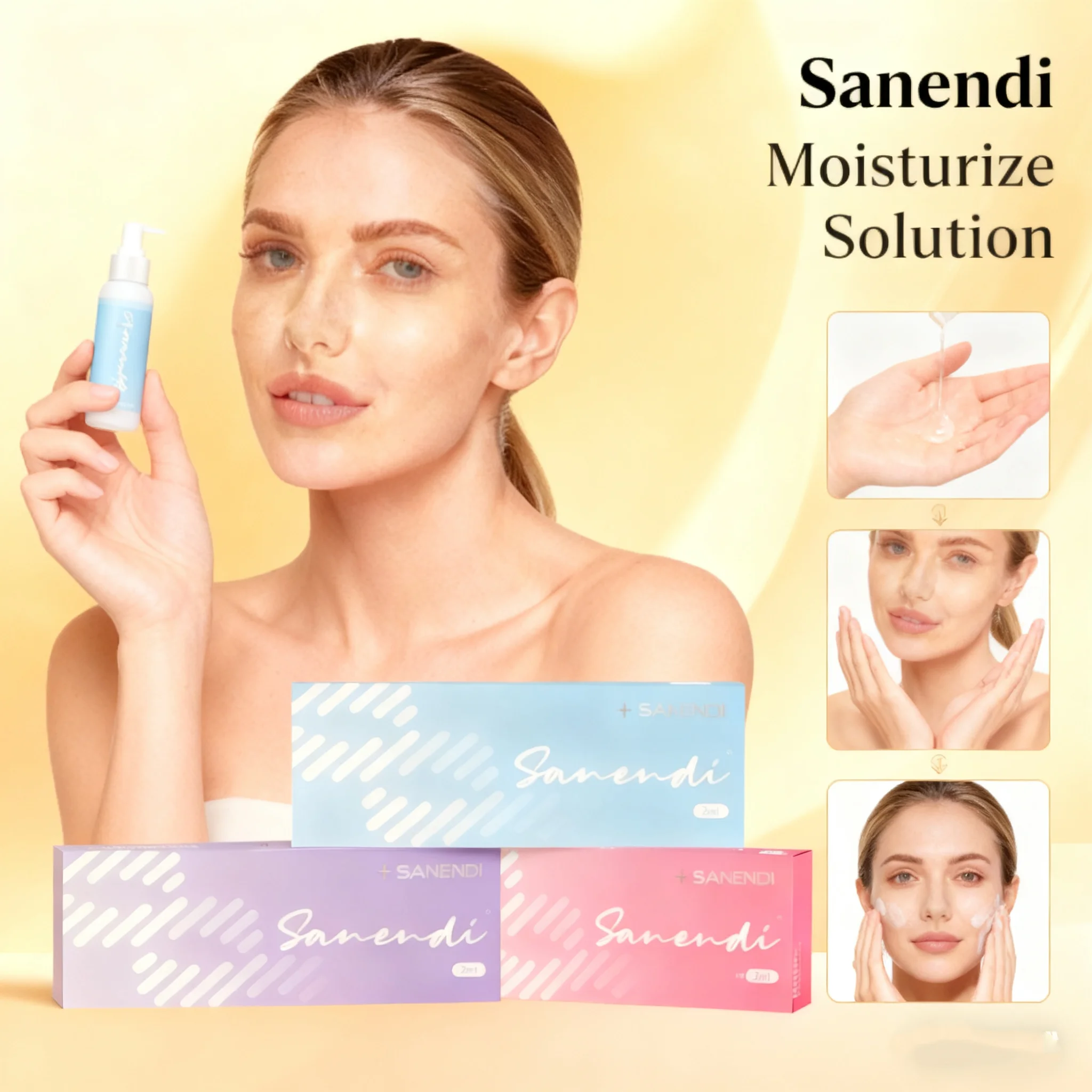 2 مل حمض الهيالورونيك HA جل تدليك عميق للعناية بالوجه