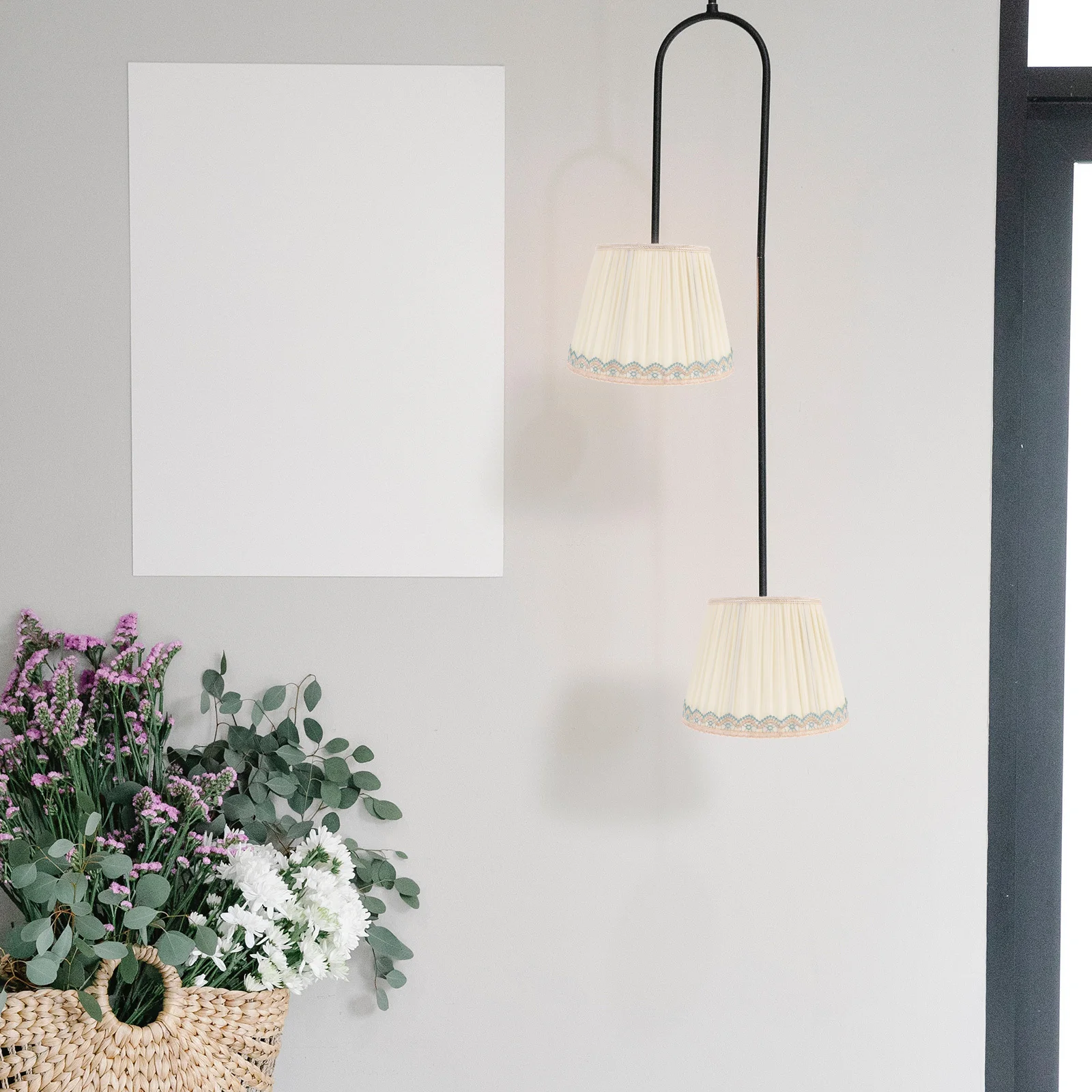 

Маленький тканевый абажур в виде бочки, винтажный абажур, мягкая передача света, идеально подходит для спальни, гостиной, настенных светильников