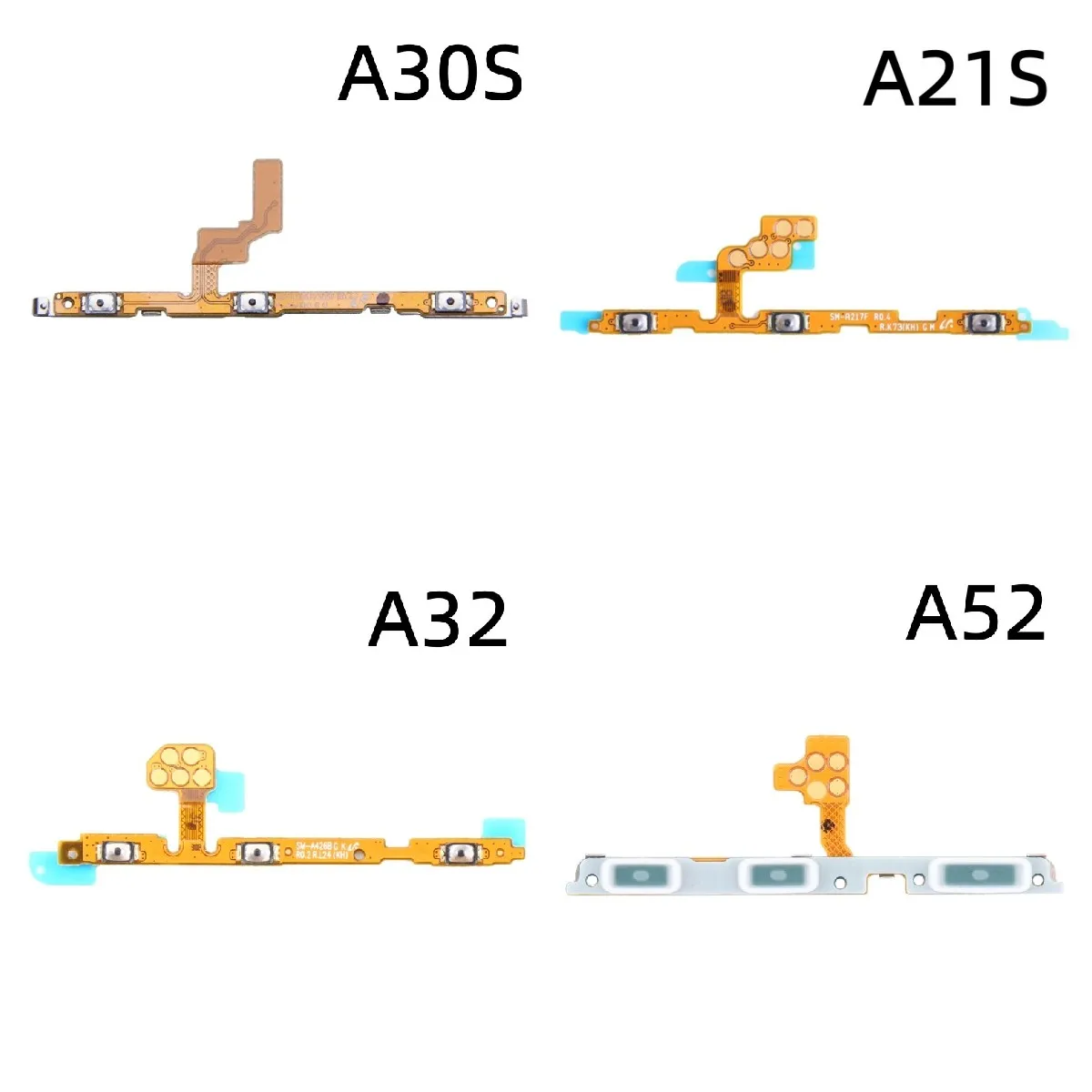 Power On/Off  Switch Button Side Key Volume Up Down Flex Cable For Samsung A10S A20S A30S A70S A03S A21S A32 A52 A72 J4 J6 J8