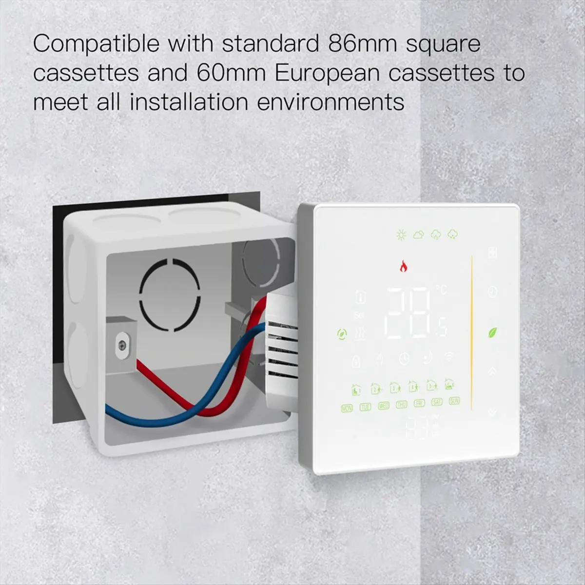 CH◆☆§TUYA Smart Thermostat Programmable Home Heating Thermostat WiFi Water Floor Heating Thermostat Temperature Controller,B~HOT
