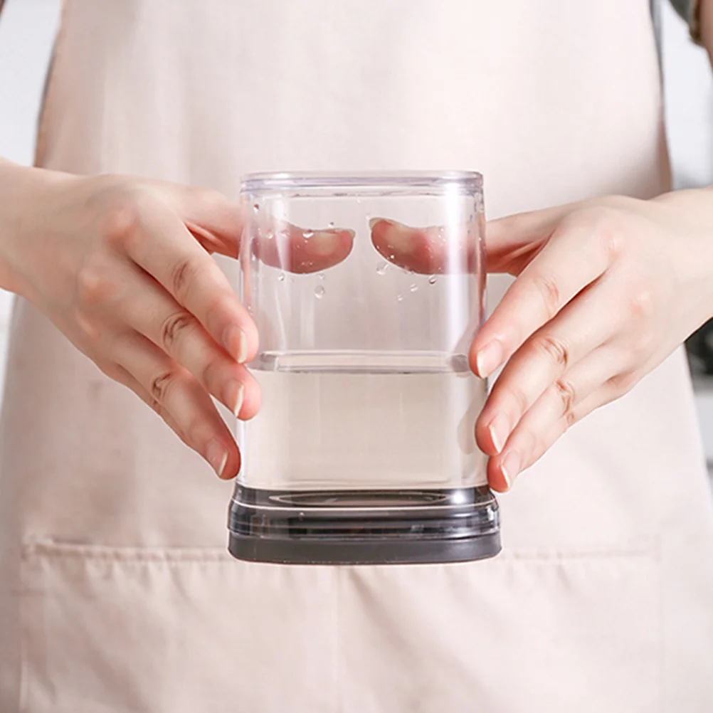 

2Pcs Plastic Food Storage Jars 520ml Wide Mouth Dry Food Container Airtight Pantry Organizer for Snacks Nuts