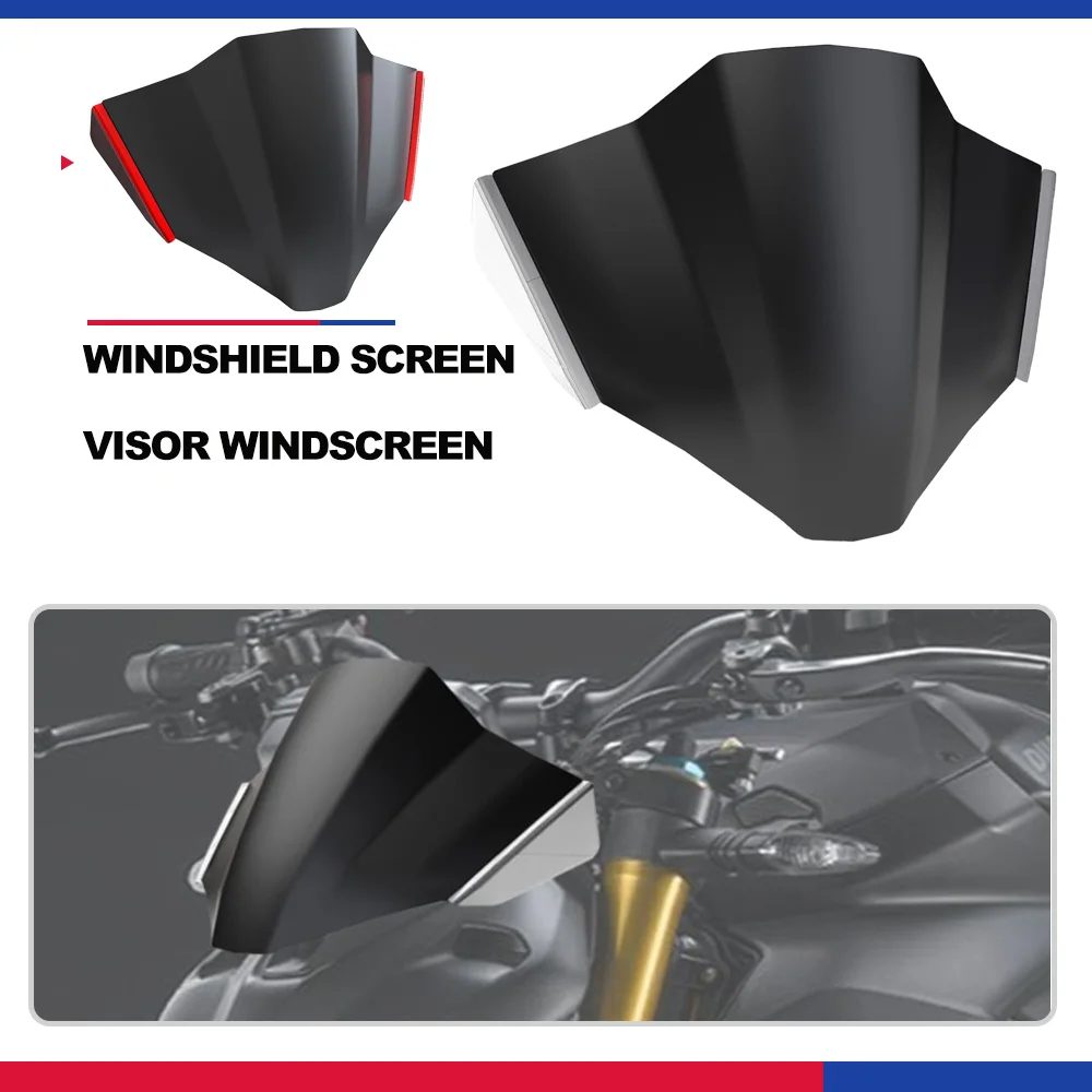 

2024 Windshield Fairing Windscreen Screen Visor Motorcycle Accessories For Ducati Streetfighter V4 S V4S 2020 2021 2022 2023