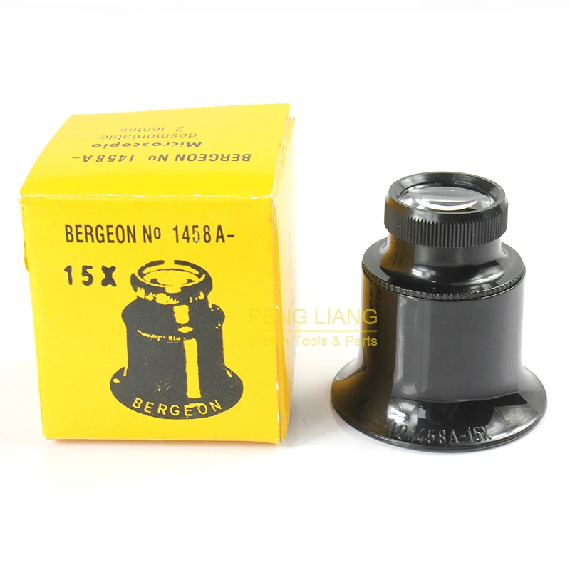 Original Bergeon 1458-15 Magnifier Eye Loupe 15X, 12X Watchmaker Tools, Watch Tool