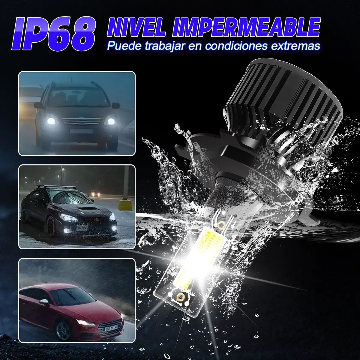 NOCK 12000LM H7 H1 H11 H4 LED Headlights Bulbs Canbus 5000K 60W H8 H9 H16 9003 HB2 H18 Fog Lamp Plug-N-Play Turbofan 2PCS Auto Lamp 12V