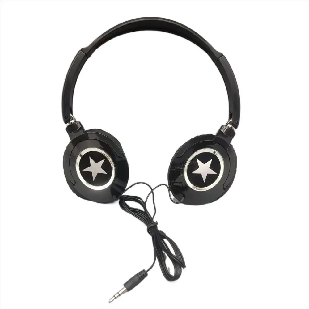 Sound Wired Headphones Over Ear Headset Bass HiFi Sound Music Stereo Earphones Flexible Adjustable Headset For PC Mobile